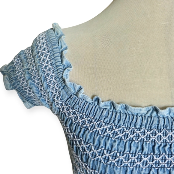 Forever 21 Blue Stretch Knit Mini Dress, Size Small - Picture 3 of 9